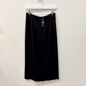 Sartorie Riunite High Waisted Maxi Skirt with Slit Black Women's 44 IT / US 6